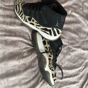 Jordan Black and Animal Print Sneakers